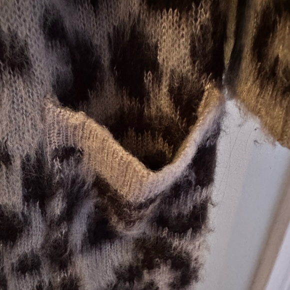 Grey leopard print cardigan - Picture 3 of 6